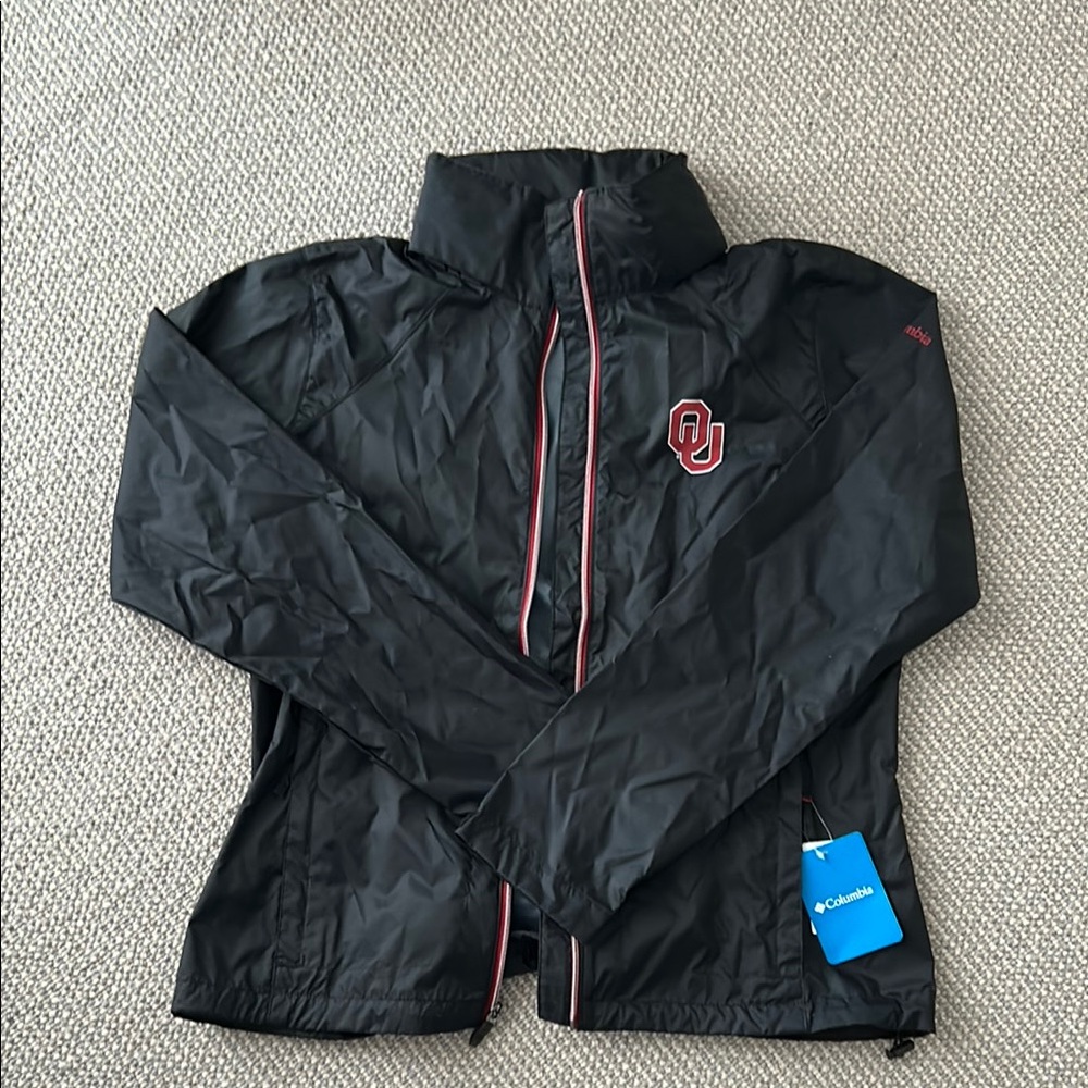 Columbia Black Jacket with Red Accents